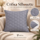 Декоративна подушка Silhouette IDEIA 45×45 см сіра, мікрофібра, антиалергійне волокно