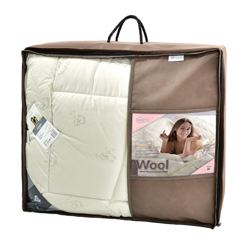 Зимова вовняна ковдра IDEIA Wool Classic 175×210 см, мікрофібра