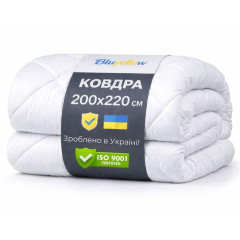Зимова ковдра Bluyellow Home мікрофібра, Євро, 200х220 см, біла