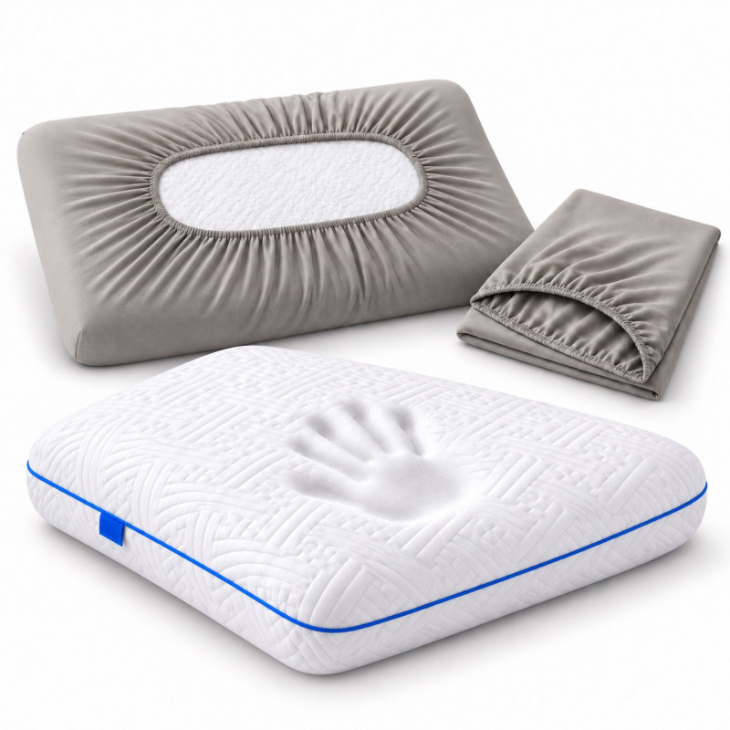 Ортопедична подушка IDEIA SleepWell ID8-36812 60х40х13 см з ефектом пам’яті, 2 наволочки