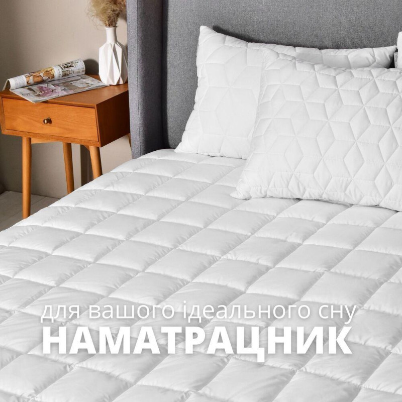 Наматрацник 180×200×35 SleepDream з натяжним бортом периметром, гіпоалергенний, надплотний, захисний