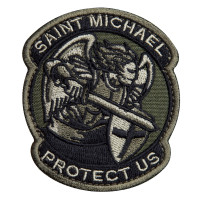 Шеврон на липучке Saint Michael 7х7,6 см вышитый патч, нашивка, шеврон Архангел Михаил