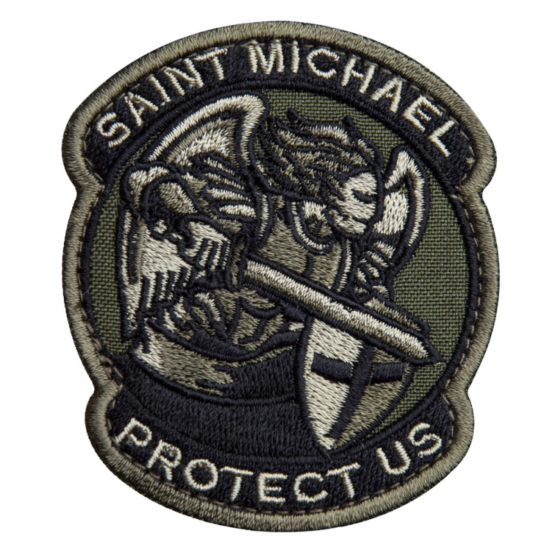 Шеврон на липучке Saint Michael 7х7,6 см вышитый патч, нашивка, шеврон Архангел Михаил
