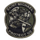 Шеврон на липучке Saint Michael 7х7,6 см вышитый патч, нашивка, шеврон Архангел Михаил