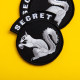 Шеврон на липучці Secret Squirrel 7,5×8,5 см вишитий патч, нашивка, шеврон Білка Розводка