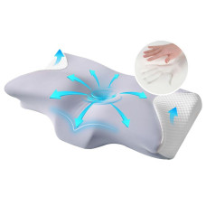 Подушка ортопедична ErgoSleep 61х34х12 см IDEIA анатомічна з ефектом пам'яті для сну на боці, спині