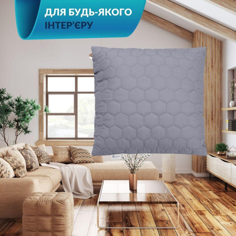 Подушка декоративна Silhouette IDEIA 50х50 см антиалергенне волокно сіра