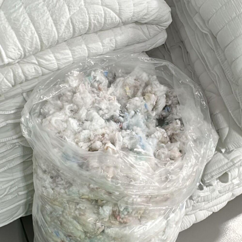 Наповнювач волокно текстильне регенероване, штучна текстильна вата 50 кг, вторсир'я