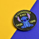 Набір шевронів 2 шт. на липучці Stitch, Стіч, я все відчуваю та відчуваю, жартівливий патч вишитий шеврон нашивка 8 см