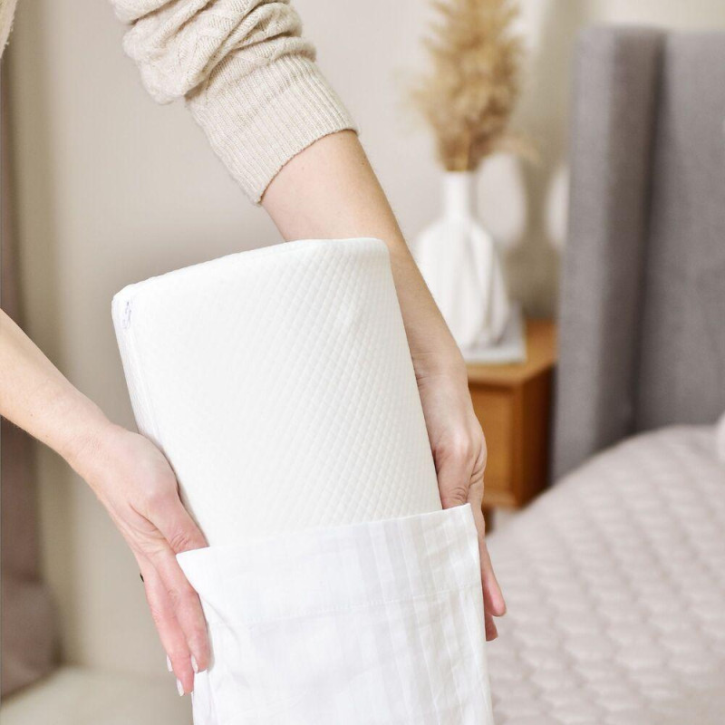 Подушка валик ортопедична ErgoRoll IDEIA 40х15х15 см анатомічна з ефектом пам'яті для підтримки шиї,