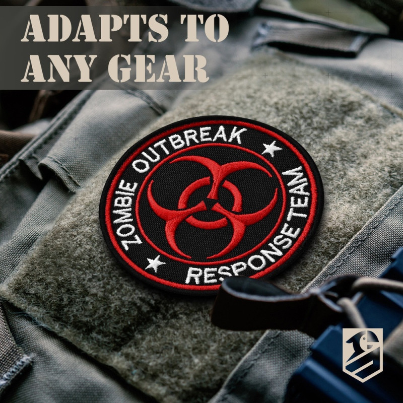 Набір шевронів 2 шт Zombie Outbreak Response Team 8 см, вишитий патч нашивка шеврон