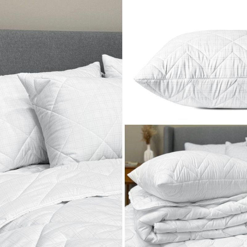 Подушка Antistatic Sleep 50х70 см IDEIA гіпоалергенна, штучний пух, антистатична тканина, з блискавкою