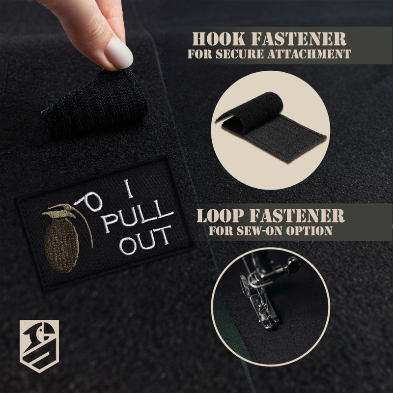 Набір шевронів 2 шт I Pull Out 5х8 см, вишитий патч із липучкою