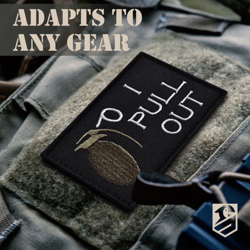 Набір шевронів 2 шт I Pull Out 5х8 см, вишитий патч із липучкою