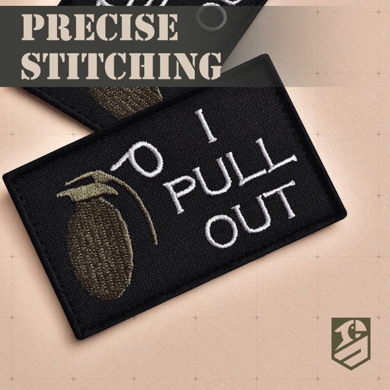 Набір шевронів 2 шт I Pull Out 5х8 см, вишитий патч із липучкою