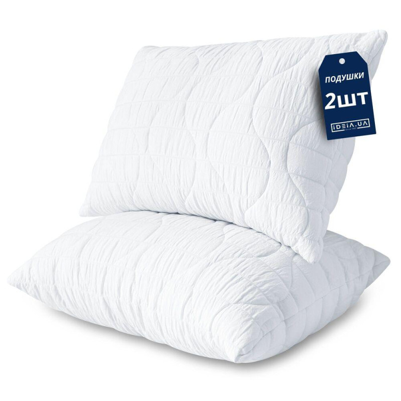 Набір подушок 2 шт 50х70 CloudDream IDEIA штучний пух, білий, гіпоалергенна подушка в коробі