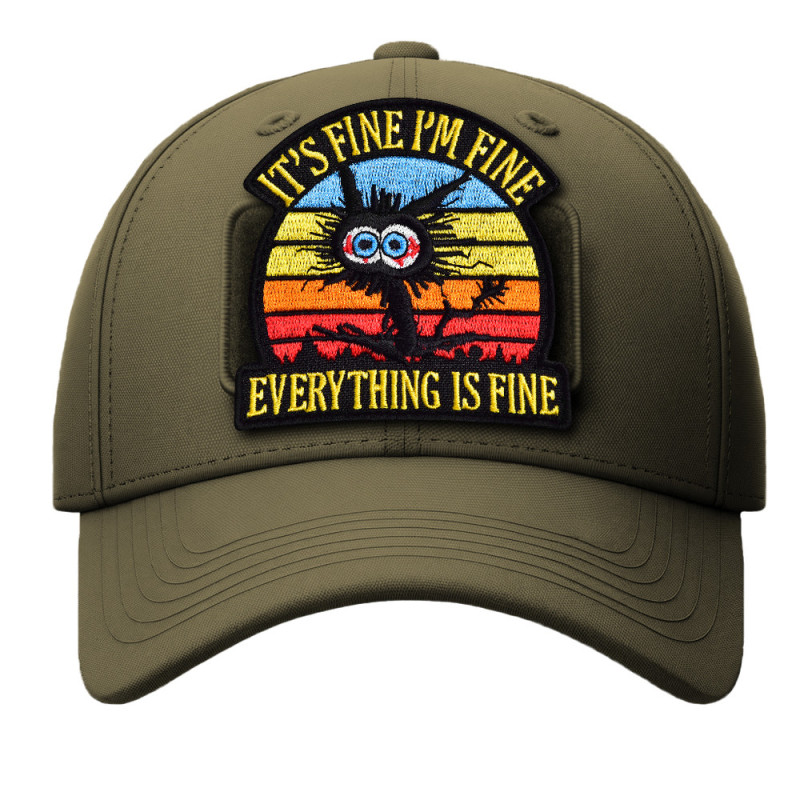 Набір шевронів 2 шт "It's Fine I'm Fine Everything is Fine" 8 см вишитий патч, нашивка