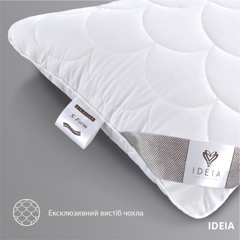 Подушка для сну та відпочинку 40х130 см S-Form IDEIA подушка довга для тіла антиалергенна с-форма зручна