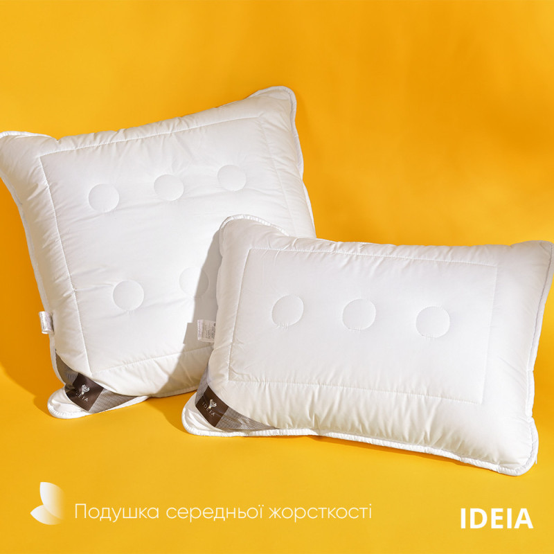 Подушка Air Dream Exclusive 50х70 см IDEIA два чохли з блискавкою антиалергенна біла для сну