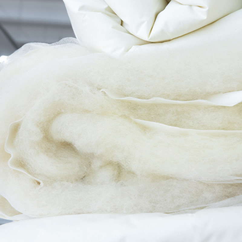 Ковдра Wool Premium 200х220 см вовняна зимова подвійна IDEIA вовна супер тепла натуральна бавовна