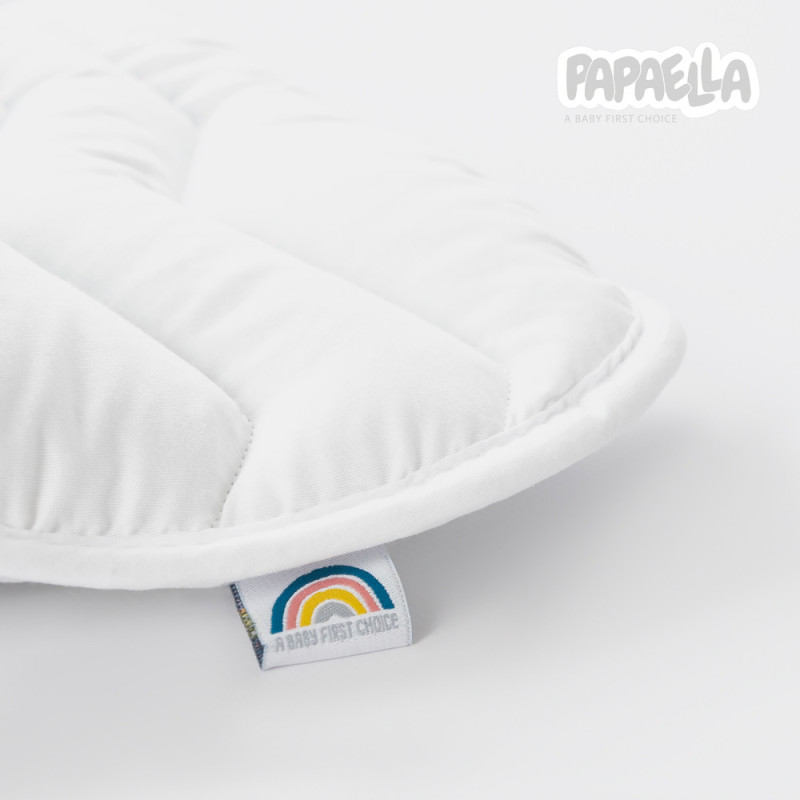 Подушка дитяча Comfort 40х60 см PAPAELLA для немовлят антиалергенна для дітей плоска низька біла