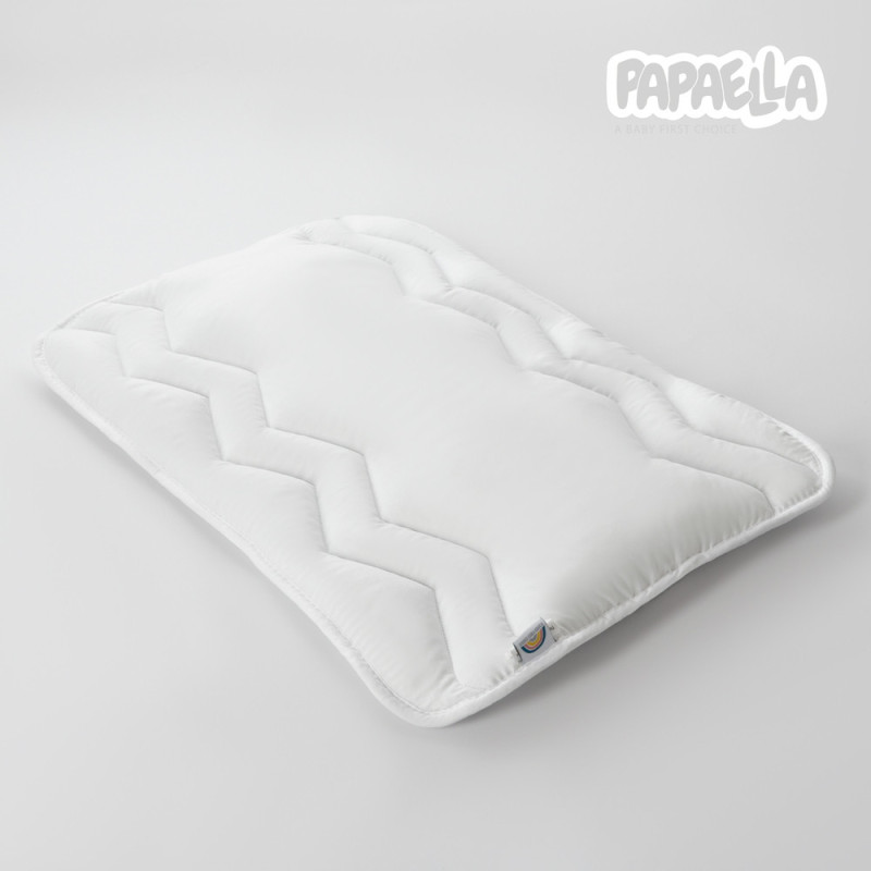 Подушка дитяча Comfort 40х60 см PAPAELLA для немовлят антиалергенна для дітей плоска низька біла