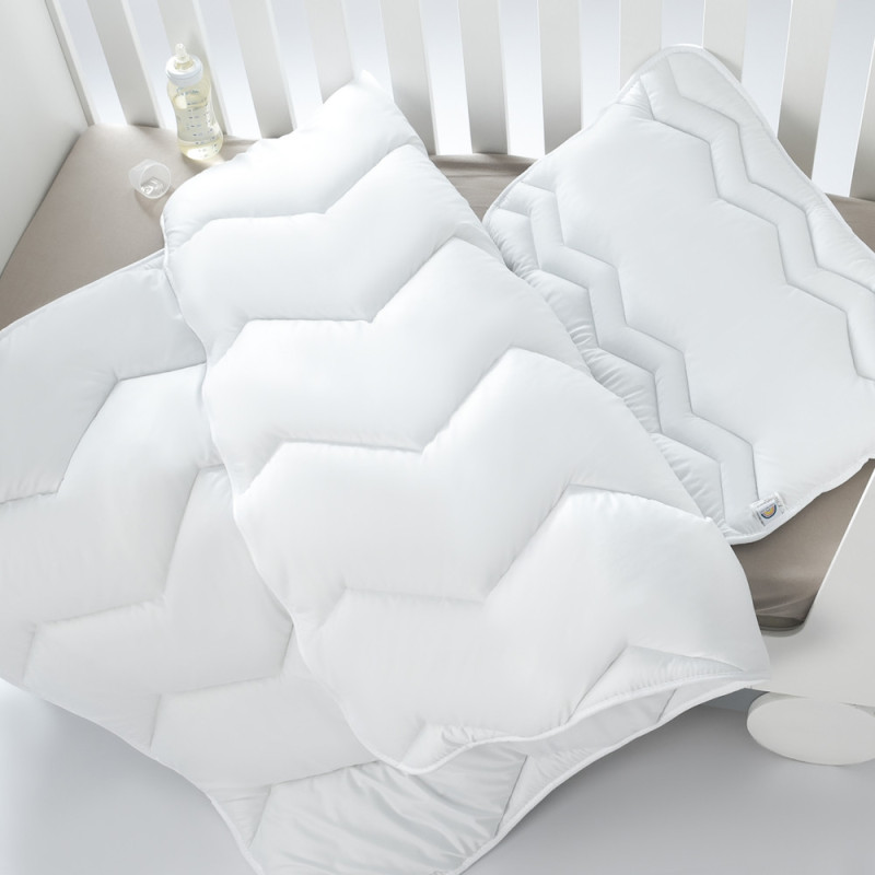 Подушка дитяча Comfort 40х60 см PAPAELLA для немовлят антиалергенна для дітей плоска низька біла