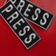 Шеврон на липучці для журналістів Преса Press 8х25 см вишитий патч нашивка для працівників медіа та ЗМІ