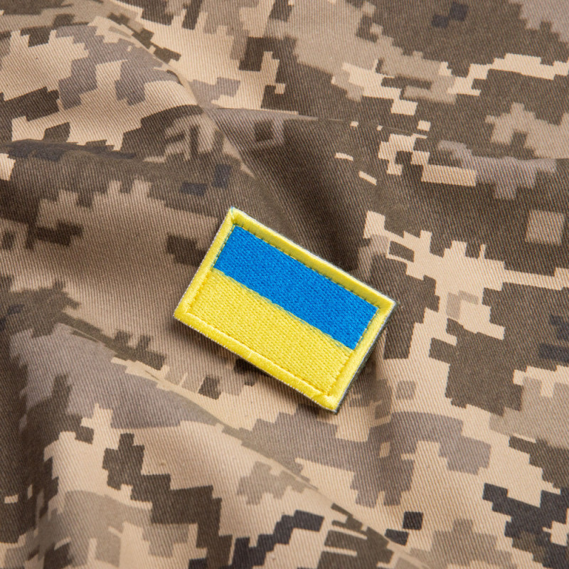 Набір шевронів 2 шт на липучці Прапор України 3х5 см вишитий патч нашивка шеврон
