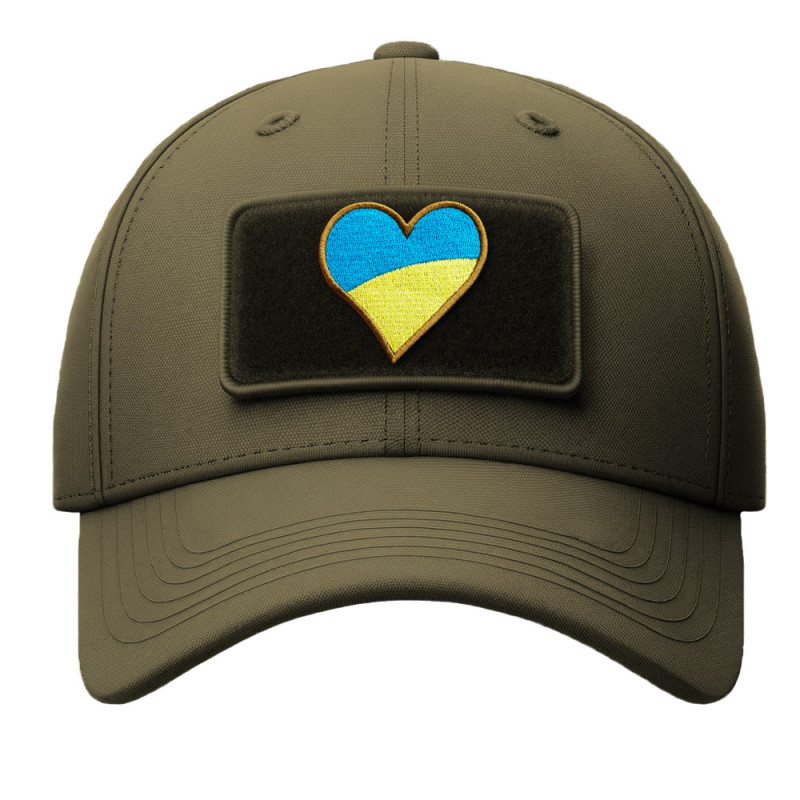 Шеврон 2 шт на липучці Прапор України Серце, вишитий патч 6х6,5 см нашивка вишитий патч