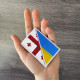 Набір шевронів 2 шт на липучці Грузія та Україна прапор Грузії та України вишитий патч нашивка шеврон 8х5,5 см