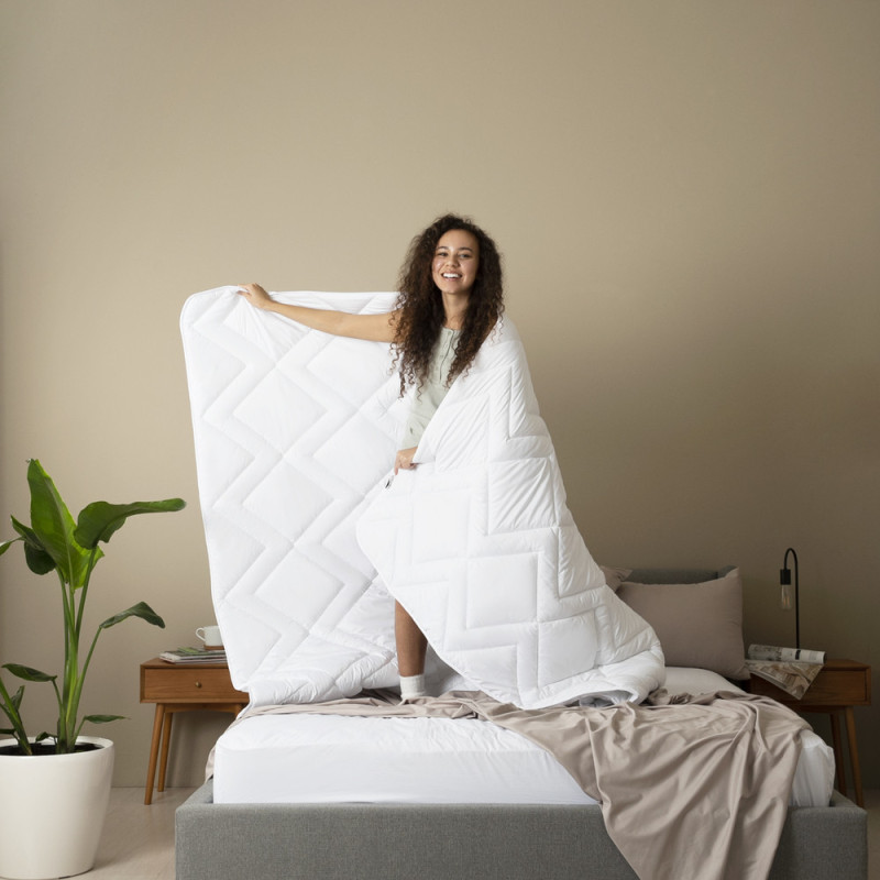 Ковдра літня NORDIC COMFORT двоспальна 175х210 см IDEIA антиалергенна для літа легка біла