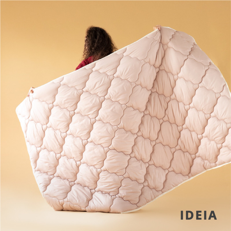 Ковдра WOOLLY вовняна зимова євро 200х220 см IDEIA супер тепла ковдра натуральна овеча вовна