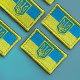 Набір шевронів 3 шт на липучці Патріотичний Прапор та Герб Тризуб України вишитий патч нашивка