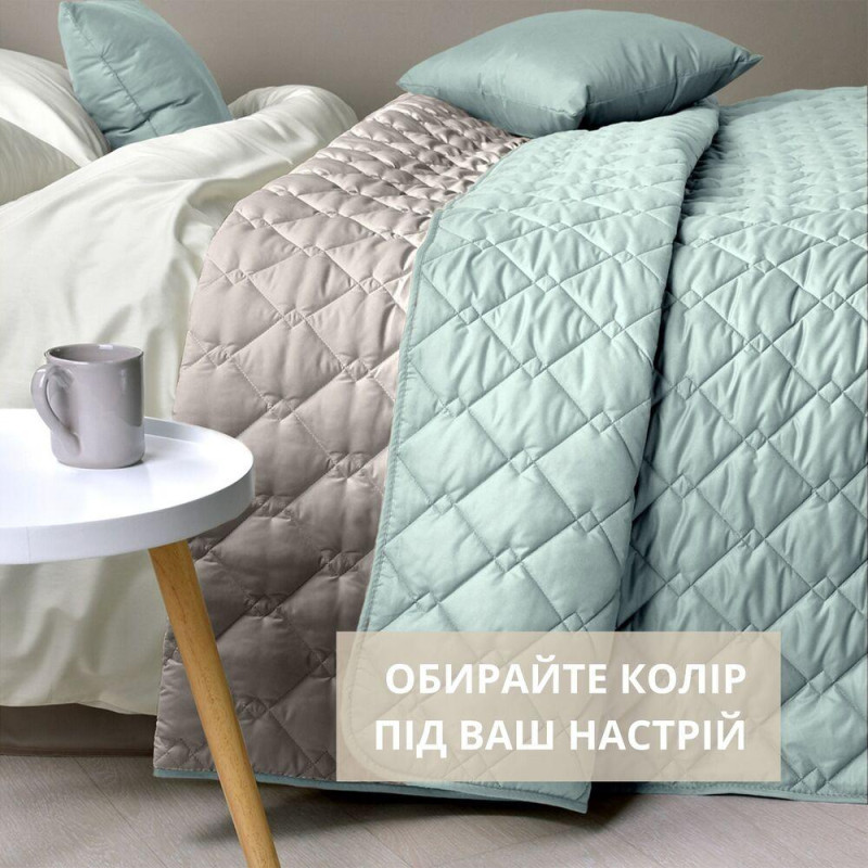 Покривало 210х240 см IDEIA стьобане двостороннє якісна стібка мікрофібра на ліжко диван