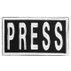 Шеврон на липучці для журналістів Преса Press 5х9 см вишитий патч нашивка для працівників медіа та ЗМІ
