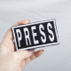 Шеврон на липучці для журналістів Преса Press 5х9 см вишитий патч нашивка для працівників медіа та ЗМІ