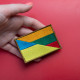 Набір шевронів 2 шт на липучці прапор України та Литовської Республикі, Литва 5х8 см вишитий патч нашивка
