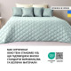 Покривало 180х210 см IDEIA стьобане двостороннє якісна стібка мікрофібра на ліжко, диван мята сіре
