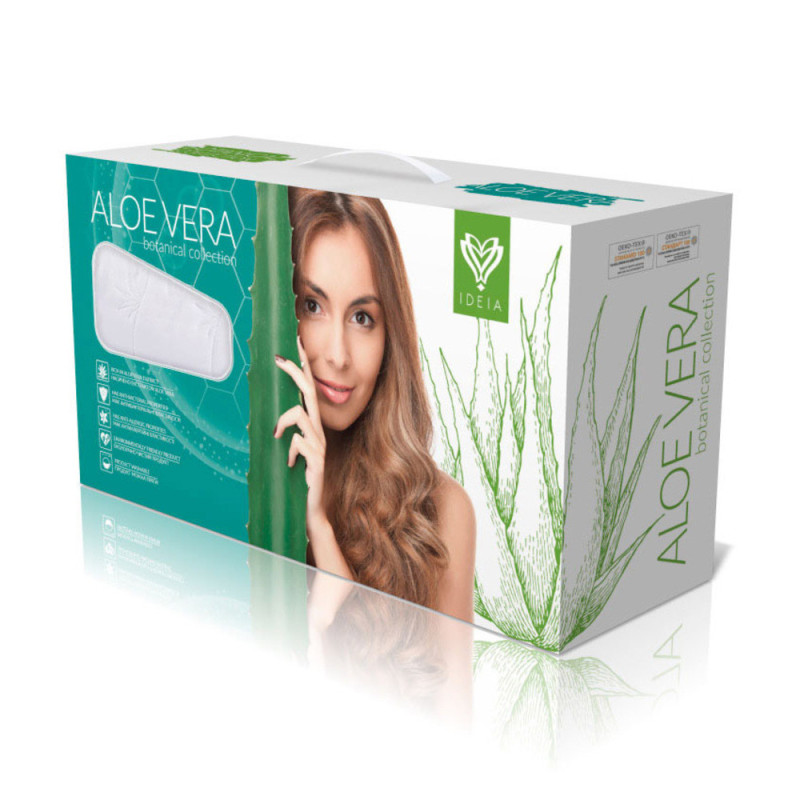 Ковдра Aloe Vera зимове євро 200х220 см IDEIA з просоченням екстрактом Алоє антиалергенна біла