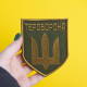 Шеврон на липучці Територіальної Оборони з Вишитим Гербом України Тероборона 8,5х10 см нашивка