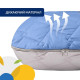 Подушка П-подібна для сну та відпочинку стьобана IDEIA 140х75х20 см U-shape з наволочкою на блискавці антиалергенна
