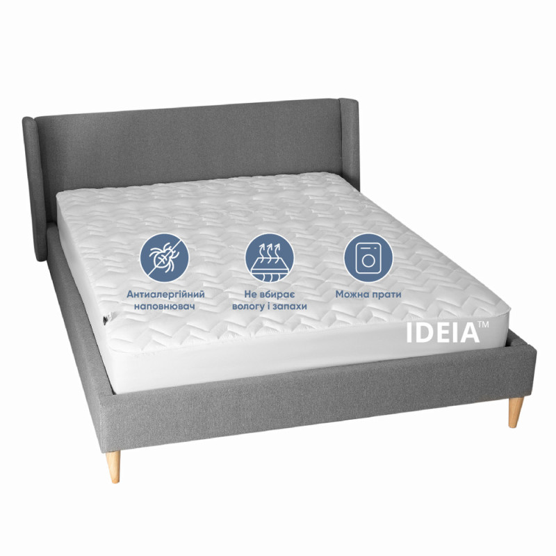 Наматрацник 80х190х35 см NORDIC COMFORT LUXE IDEIA пл 250 гр/м2 стьобаний натяжний з бортом по периметру