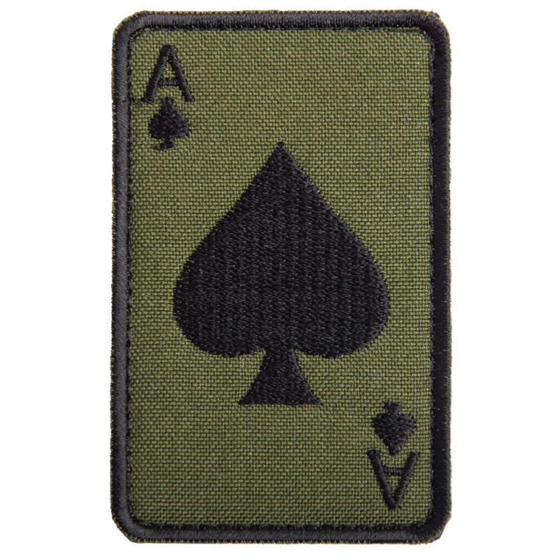 Шеврон на липучці Карта Туз Пік Ace of Spades 5х8 см вишитий патч нашивка