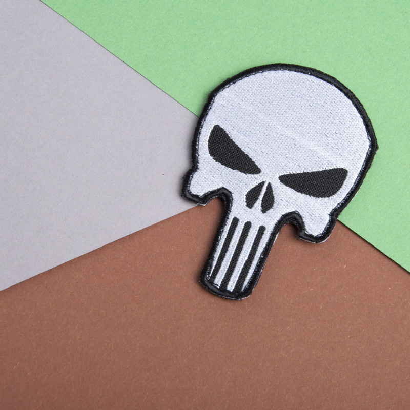 Шеврон на липучці Череп Каратель Карателя Punisher 6,5х9 см вишитий патч нашивка