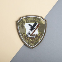 Шеврон на липучці Штурмова авіація 8,7х10 см вишитий патч нашивка