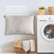 Подушка 50х70 см NORDIC COMFORT+ IDEIA антиллергенна холлофайбер сіра стьобана з блискавкою