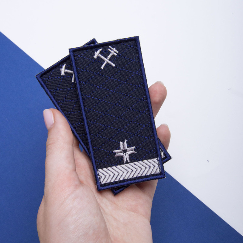 Шеврон на липучці Укрзалізниця Погон Середній керівний склад 1 відмінність 5х10 см нашивка