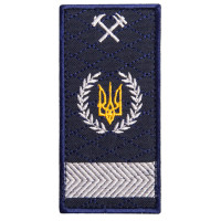 Шеврон на липучці Укрзалізниця УЗ Погон Голова Правління Директорат 5х10 см вишитий патч нашивка