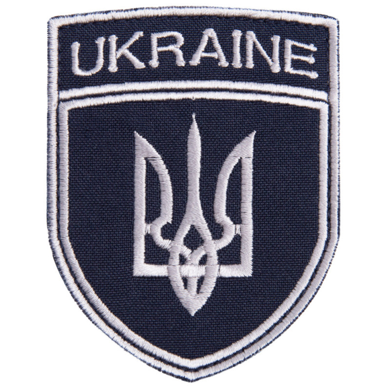 Шеврон на липучці Укрзалізниця УЗ UKRAINE 7х9 см вишитий патч нашивка